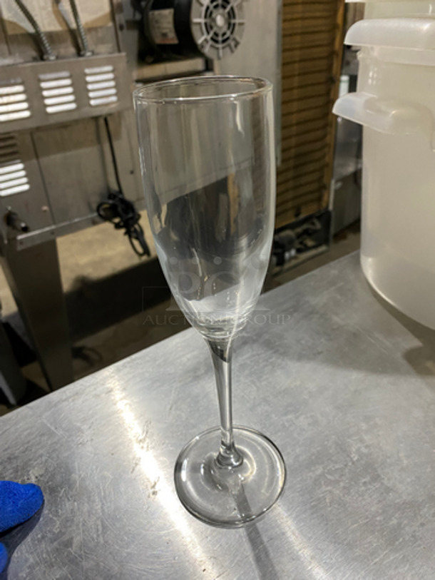Champagne Flute Glasses! Includes Poly Cup Crate! 1 Crate Per Number! - Image 3 of 6