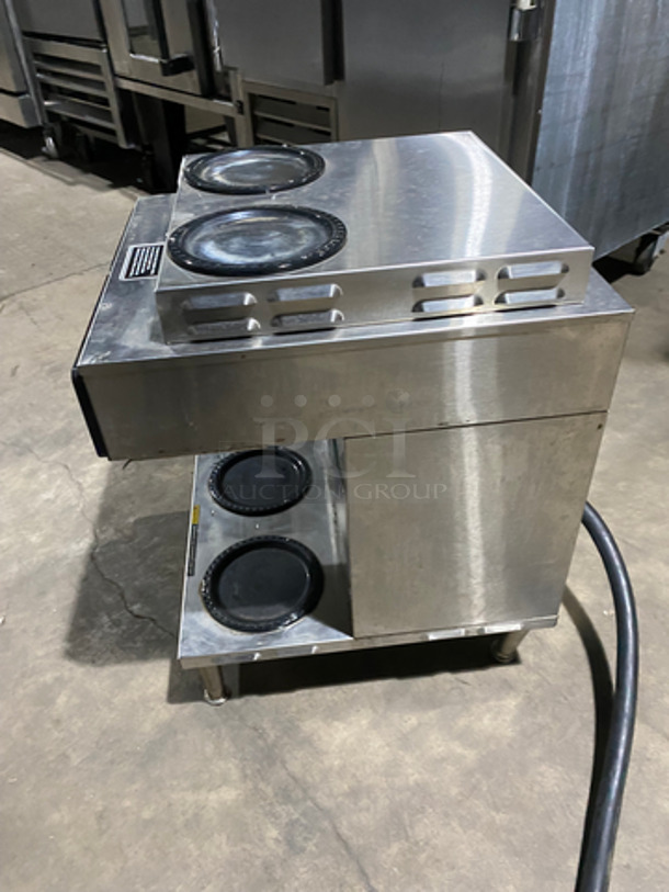 Bunn Commercial Countertop Dual Coffee Brewing Machine! With 4 Coffee Pot Warming Stations! All Stainless Steel! On Small Legs! Model: AXIOM2/2TWIN SN: AXTN012827 120/208/240V 60HZ 1 Phase - Image 3 of 9