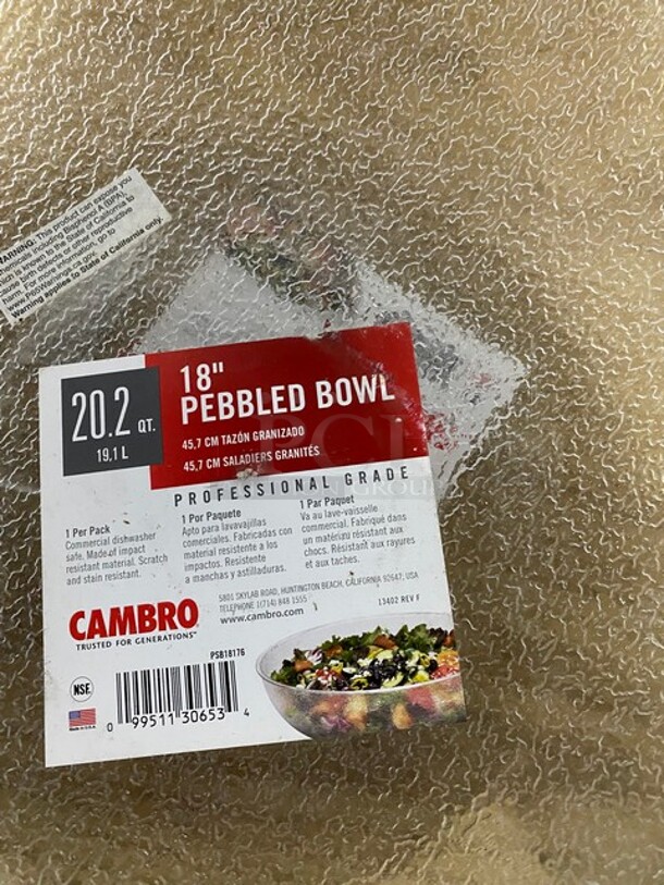 18" Cambro Pebbled Salad Bowl! 7 X Your Bid! - Image 6 of 8