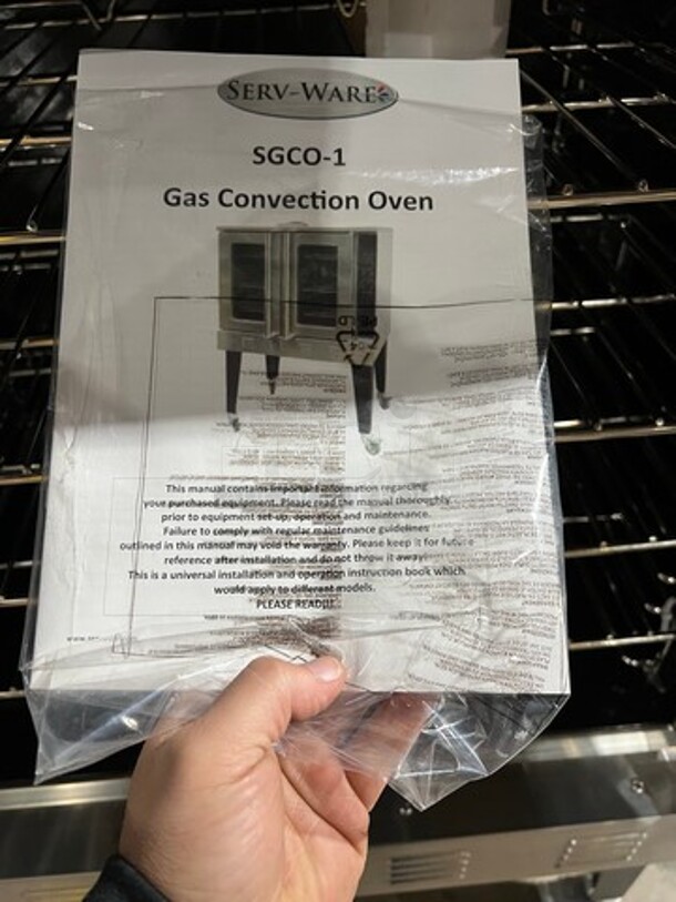 AMAZING! BRAND NEW! LATE MODEL! 2022 Serve Ware Commercial Natural Gas Powered Convection Oven! With View Through Doors! Metal Oven Racks! All Stainless Steel! On Casters! WITH MANUFACTURE WARRANTY! Model: SGCO1 - Image 7 of 10