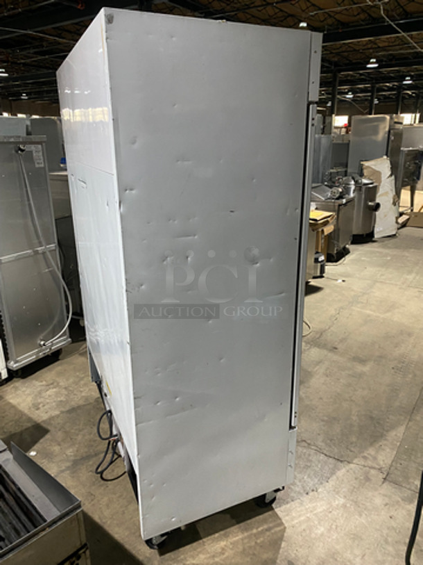 Turbo Air Commercial Refrigerated 2 Door Reach In Freezer Merchandiser! With View Through Doors! With Poly Coated Racks! Coated Stainless Steel Body! On Casters! Working When Removed! Model: TGF-49F SN: GF49506025 110-120/220-240V 60HZ 1 Phase - Image 2 of 10