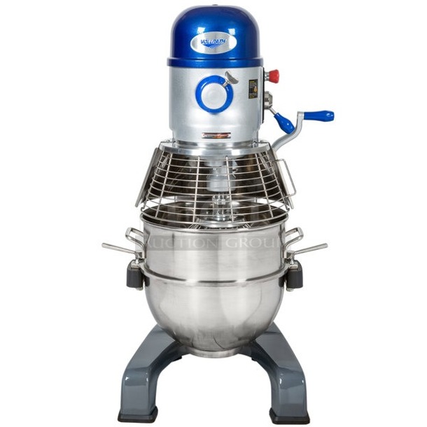 BRAND NEW SCRATCH & DENT! Vollrath 40759 40 Qt. Planetary Floor Mixer with Guard & Standard Accessories - 208/240V, 1 1/2 hp. S/N: N165-02534130 26-1/2x29-9/16x47-1/8.  - Image 1 of 7