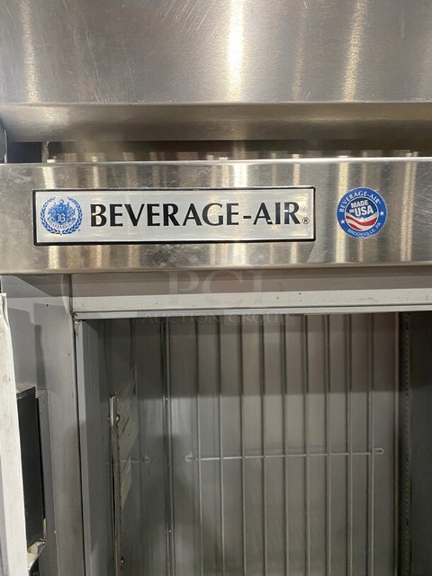 Beverage Air Stainless Steel Commercial 2 Half Size Door Reach In Freezer! On Commercial Casters! MODEL HF1HC1HSRC18 SN: 12902745 115V 1PH - Image 7 of 11