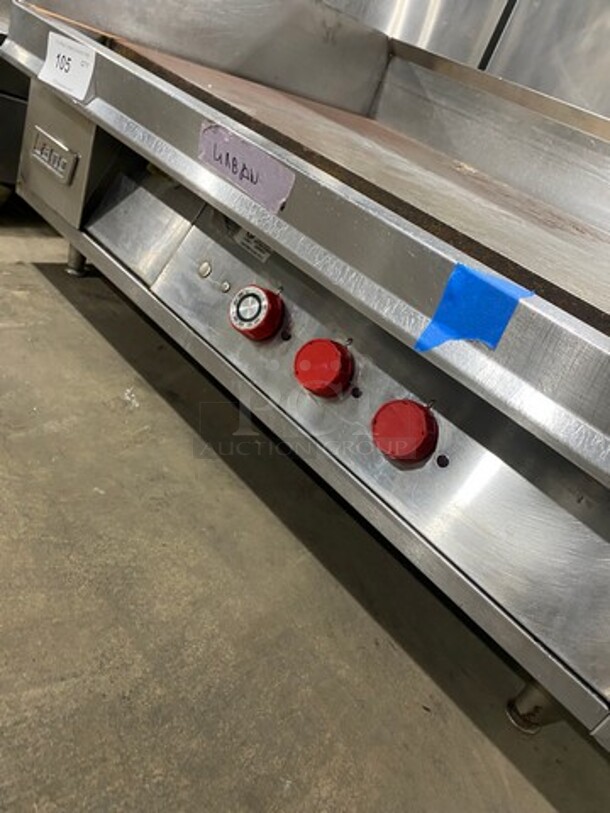 Lang Commercial Countertop Electric Powered Flat Top Griddle! With Back And Side Splashes! All Stainless Steel! On Small Legs! - Image 6 of 8