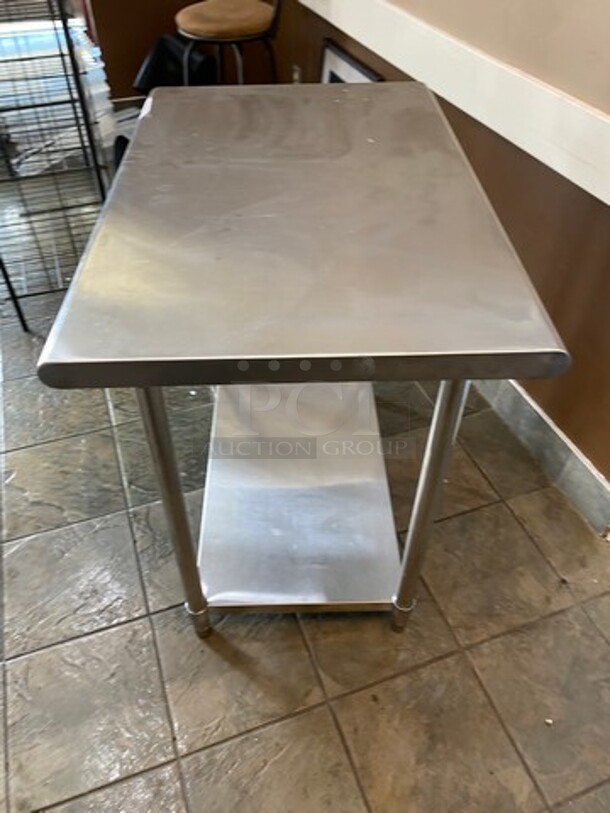 Solid Stainless Steel Work Top/ Prep Table! With Storage Space Underneath! On Legs! - Image 3 of 7