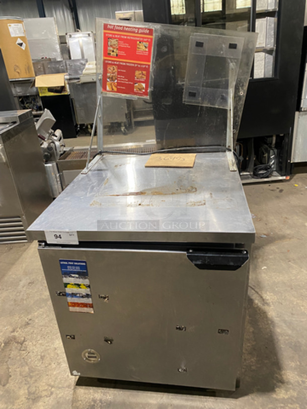 Commercial Single Door Lowboy/Worktop Cooler! With Plexi Glass! All Stainless Steel! Measurements Are Without Plexi Glass!