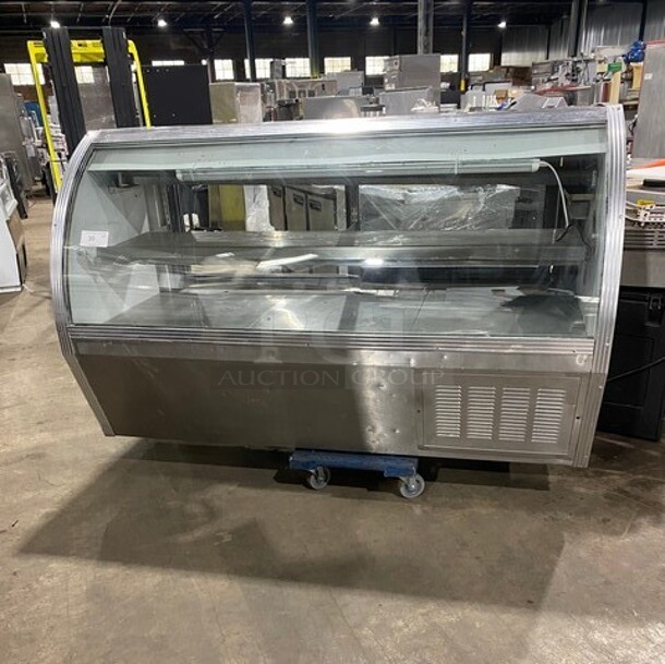 Leader Commercial Refrigerated Bakery/Deli Case! With Curved Front Glass! With Sliding Rear Access Doors! All Stainless Steel Body! WORKING WHEN REMOVED! Model: CDL72 SN: PQ101363 115V 60HZ 1 Phase