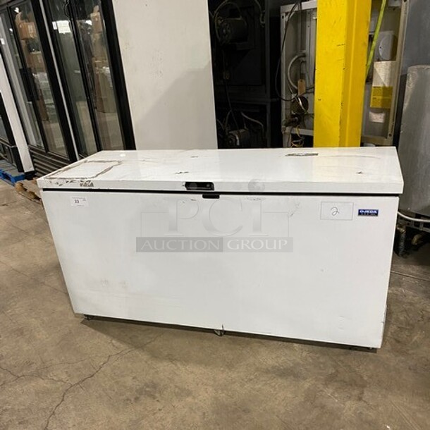 Ojeda Commercial Reach Down Chest Freezer! MODEL NCFH68 SN:001269130415A 120V 1PH