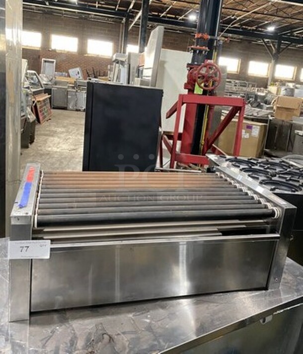 APW Wyott Commercial Countertop Hot Dog Roller Grill! All Stainless Steel! Model: HRS50SBW SN: 818281602013 120V 60HZ 1 Phase