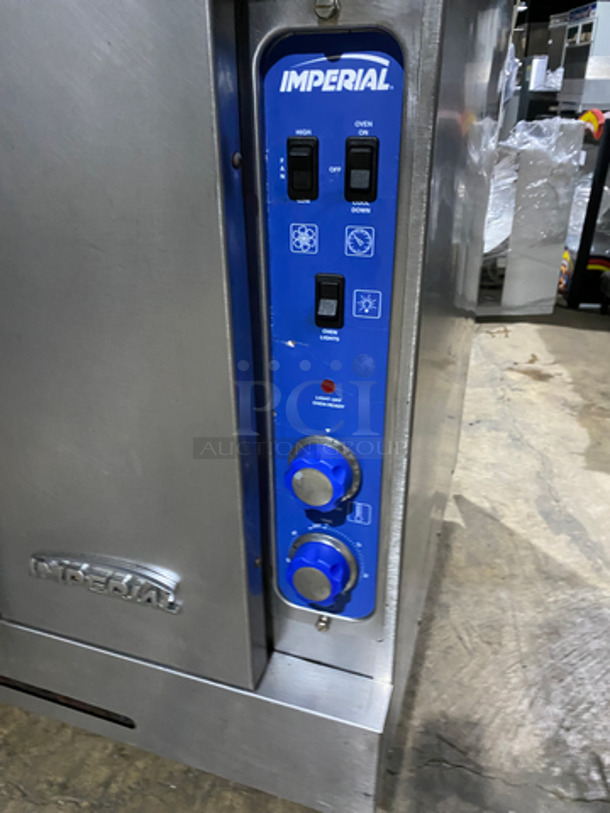 NICE! Imperial Electric Powered Heavy Duty Commercial Double Convection Oven! With One View Through Door & One Solid Door! With Metal Racks! All Stainless Steel! On Casters! 2x Your Bid Makes One Unit! - Image 8 of 9