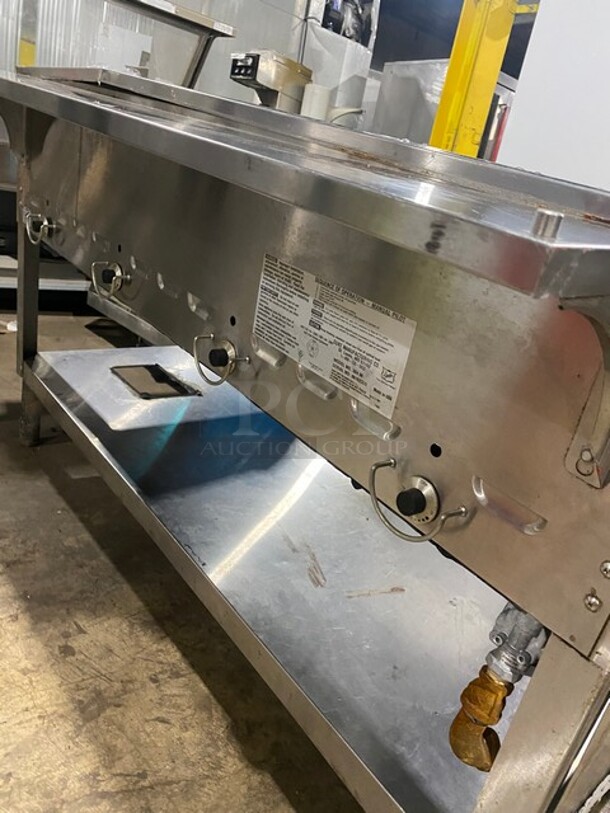 Duke Commercial Natural Gas Powered 4 Well Steam Table! With Underneath Storage Space! All Stainless Steel! Model 304M Serial 06162325! On Legs! - Image 7 of 9