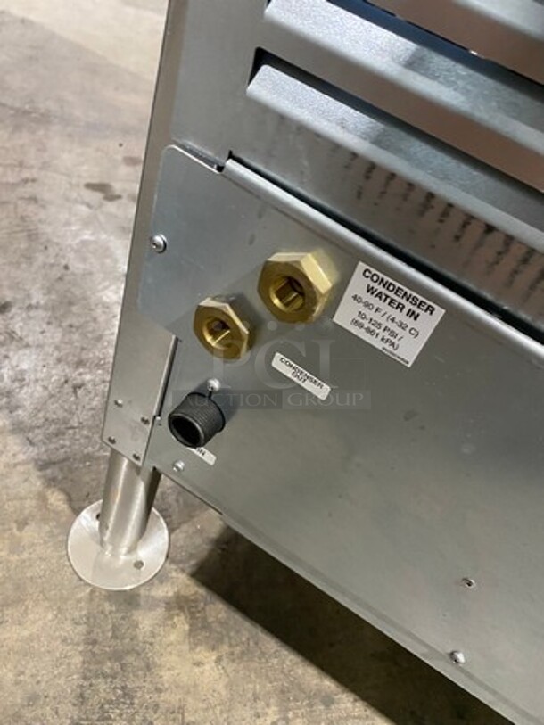 LATE MODEL! 2019 Follett Commercial Ice And Water Dispenser! All Stainless Steel! On Legs! MISSING FRONT COVER! Symphony Series Model: 25FB425W 115V 60HZ 1 Phase - Image 6 of 10
