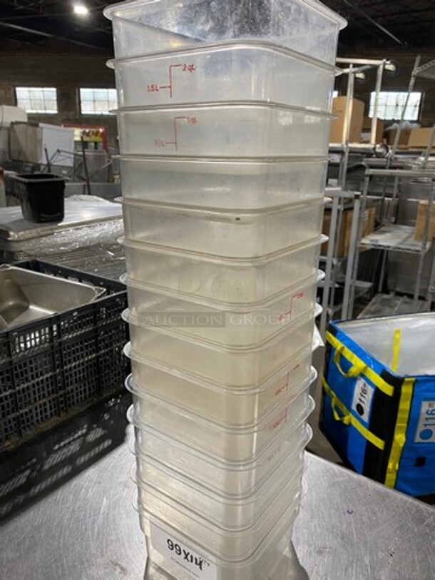 Cambro Assorted Size Clear Poly Food Containers! 14x Your Bid! - Image 2 of 6