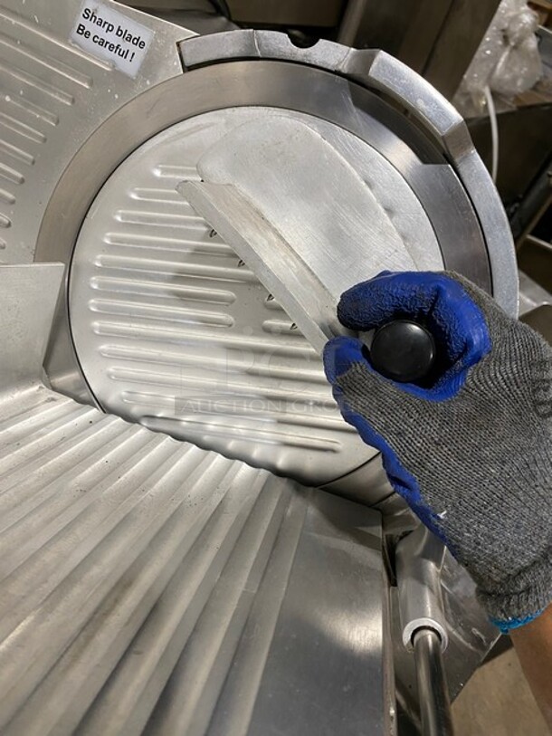 Avantco Commercial Countertop 12 Inch Semi-Automatic Deli Slicer! All Stainless Steel! Model 300ES12! 110/120V! - Image 6 of 9