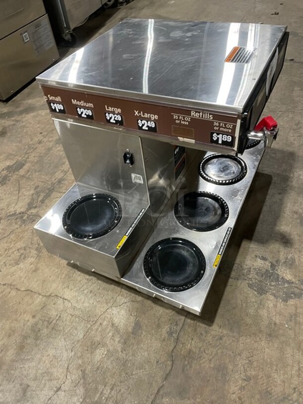 Bunn Commercial Stainless Steel Countertop Coffee Brewer! With 6 Warmers! On Legs! 120/208-240V 1 Phase! Model: AXIOM 0/6 TWIN SN: AXTN033120! - Image 2 of 9