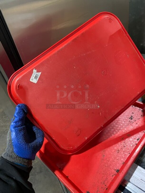 Carlisle Red Poly Food Serving Trays! - Image 3 of 4