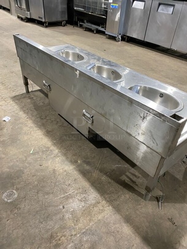 Outdoor Portable 3 Compartment Sink! With Back Splash! All Stainless Steel! - Image 4 of 7