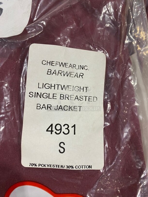 NEW! Chef Wear Lightweight Single Breasted Bar Jacket! Size small! 5x Your Bid! - Image 3 of 5