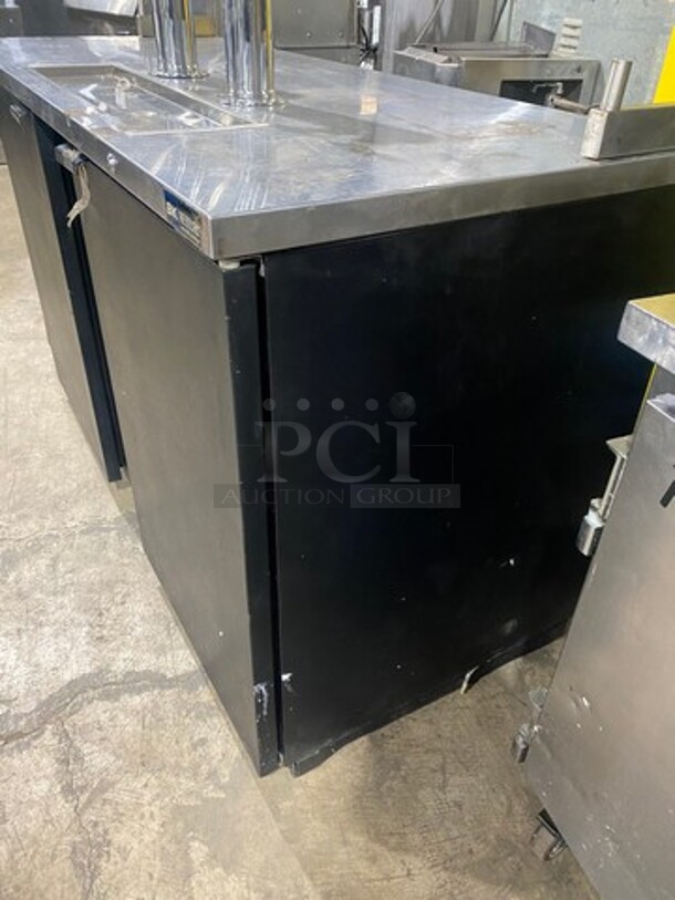 2018 BK Resourses Dual Tower Four Tap Beer Refrigerated Kegerator Cooler! MODEL DBC2269 SN:8101545113 115V 1P - Image 4 of 9