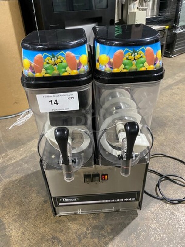 NICE! Omega Commercial Countertop 2 Flavor Slushie/ Frozen Beverage Dispenser! Model: OFS20 SN: 2FS15100110 120V 60HZ 1 Phase - Image 1 of 9