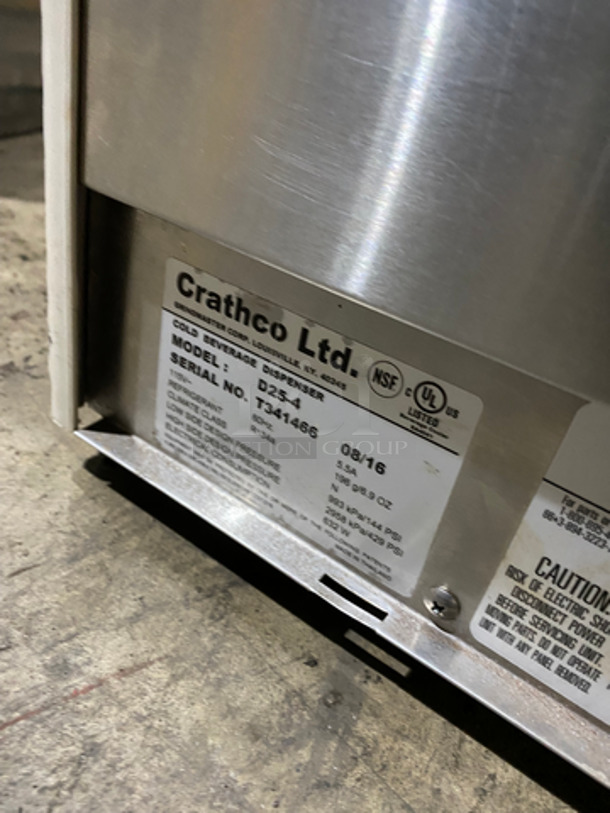 2016 Crathco Commercial Countertop Dual Hopper Beverage Dispenser! With Poly Drip Tray! Stainless Steel Body! Model: D254 SN: T341466 115V 60HZ - Image 7 of 8