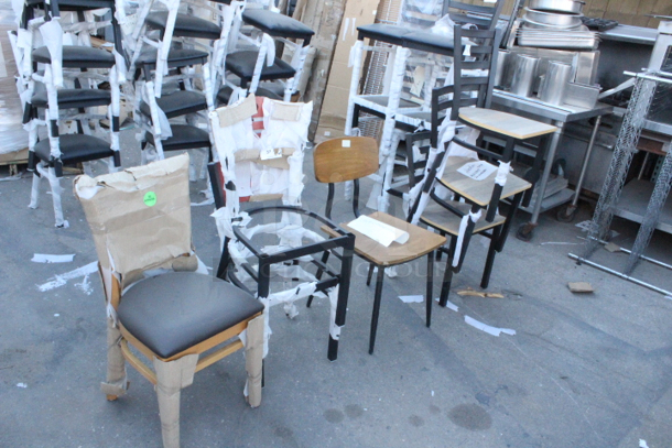 BRAND NEW SCRATCH & DENT! Wood & Metal Framed Chairs. Various sizes and styles. 8x your bid - Image 1 of 7
