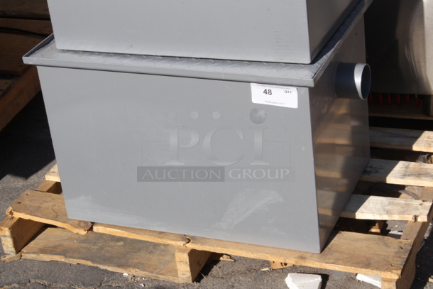 BRAND NEW SCRATCH & DENT! Regency 600GT25 50 lb. 25 GPM Grease Trap with 3" Non-Threaded Connections. Out of original packaging. 18-5/8x27-1/8x17-1/4 - Image 5 of 5