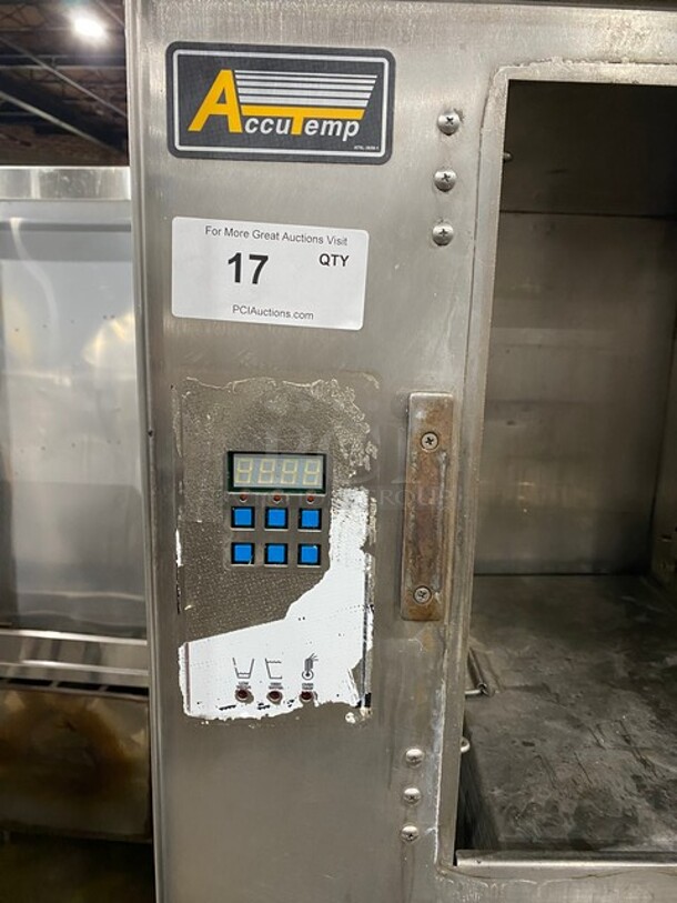 2016 Accutemp All Stainless Steel Commercial Electric Powered Double Deck Steame! Om Stand With Legs! 440/480 Volts, 3 Phase! 2 X Your Bid Makes One Unit!  - Image 6 of 11
