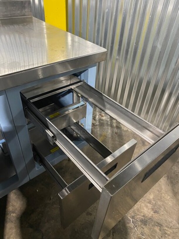 Delfield Commercial One Door Lowboy Cooler! With 2 Refrigerated Drawers! With Sliding Top Access Door! With Backslash! All Stainless Steel! On Legs! Model F18WC52CNONSFNC Serial 0811150000641! 115V 1Phase! - Image 6 of 11