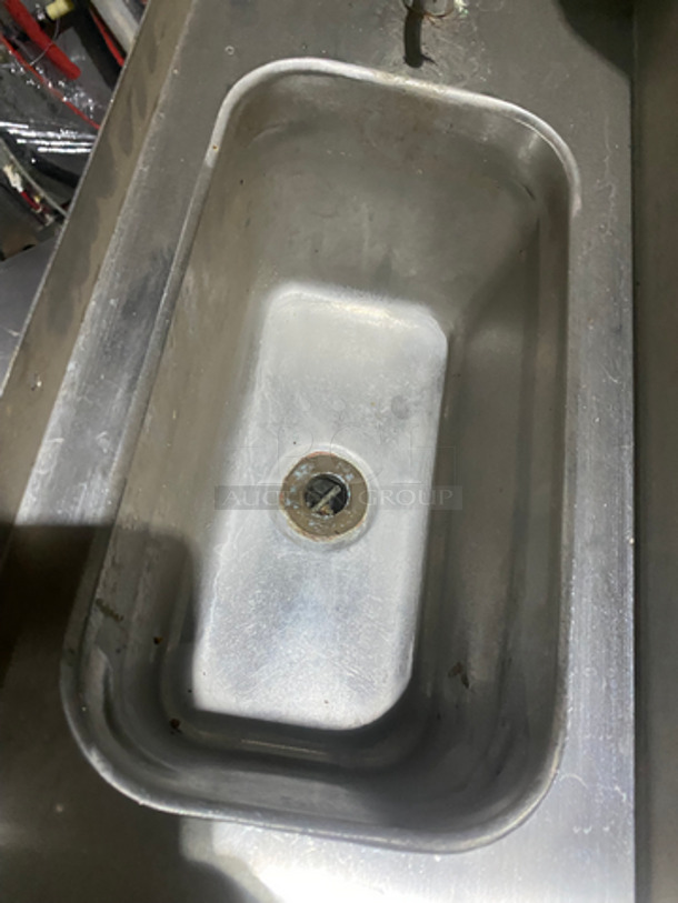 Commercial Stainless Steel Single Bay Sink! With Side Splashes! - Image 3 of 5