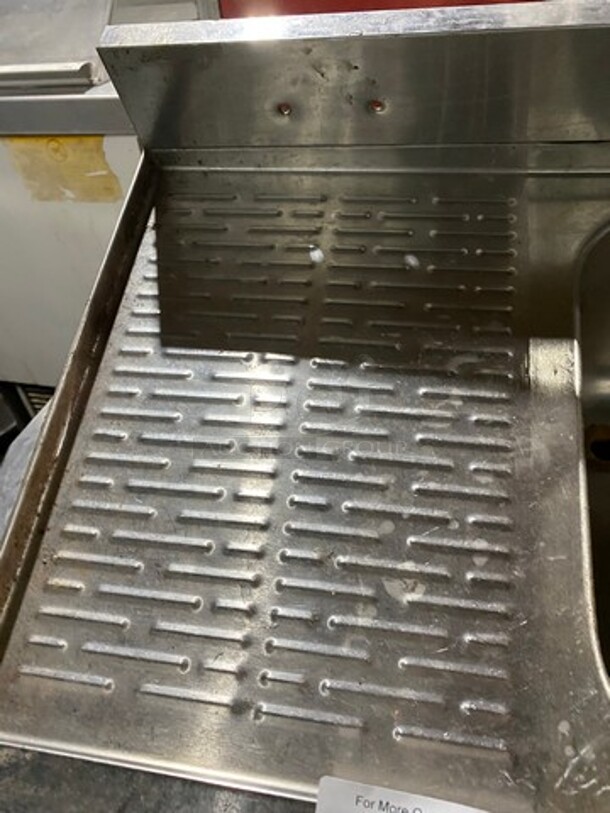 Krowne Commercial 2 Bay Bar Back Sink! With Drain Board! With Back Splash! With Faucets And Handles! All Stainless Steel! Model: 1832R SN: 010300060 - Image 8 of 9