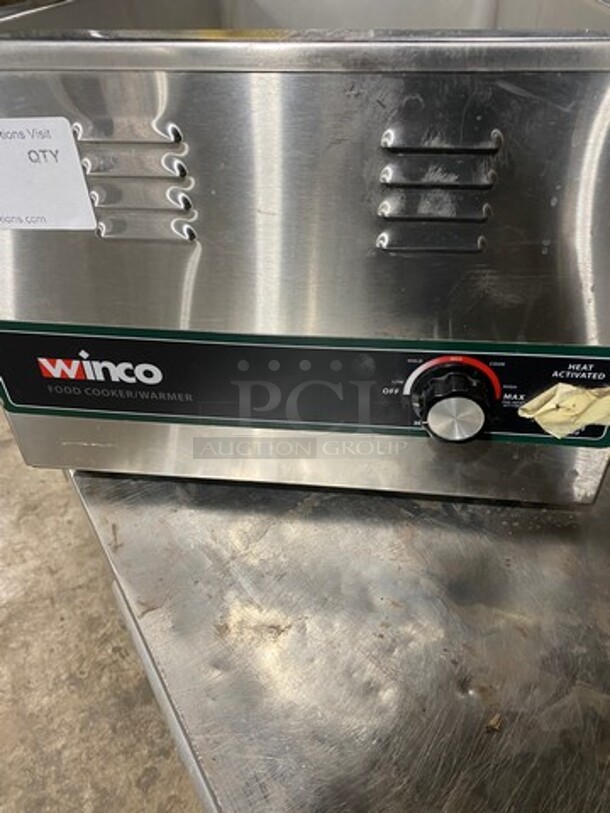 Winco Commercial Countertop Single Well Food Warmer! All Stainless Steel! MODEL FWS600 SN:FWS60010013001 120V - Image 6 of 8