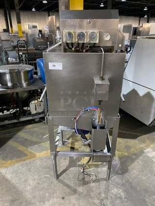 SWEET! Knight Commercial Upright Pass-Through Dishwasher! All Stainless Steel! On Legs! Model: KLE175