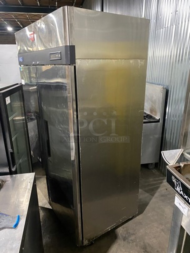 Turbo Air Commercial 2 Door Reach In Cooler! With Poly Coated Racks! All Stainless Steel! On Casters! Model: M3R472 SN: M3R4L46115 115V 60HZ 1 Phase - Image 4 of 10