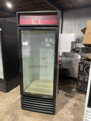 True Commercial Single Glass Door Reach In Refrigerator Merchandiser! With Poly Coated Racks! 115V 1 Phase! Model: GDM-26-HC-LD SN:8834036!