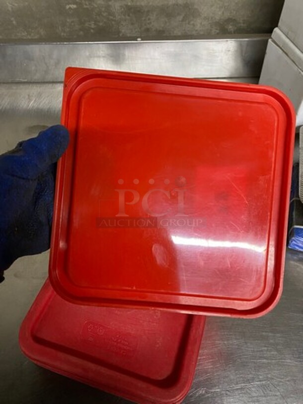 Red Poly Food Container Lids! 5x Your Bid! - Image 4 of 6