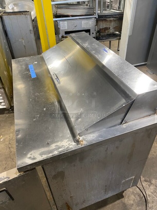 True Commercial Refrigerated Sandwich Prep Table! With 2 Door Underneath Storage Space! Poly Coated Racks! All Stainless Steel! On Casters! Model: TSSU4812 SN: 13727958 115V 60HZ 1 Phase - Image 10 of 11