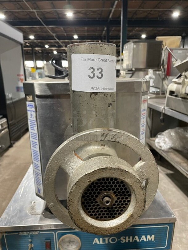 Attias Commercial Countertop Meat Grinder! All Stainless Steel! On Legs! 115V 1 Phase! Model: SM7651! - Image 1 of 7