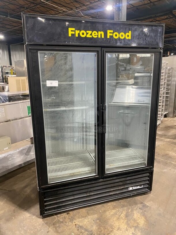 AMAZING! True Commercial 2 Door Reach In Freezer Merchandiser! With Poly Coated Racks! Model GDM49F Serial 13920528! 115/208/230V 1Phase! WORKING WHEN REMOVED!
 - Image 10 of 10