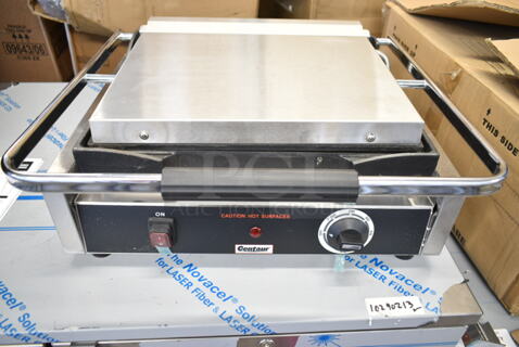 BRAND NEW! 2019 Centaur ABSGM Stainless Steel Commercial Countertop Panini Press. 115 Volts, 1 Phase. Tested and Working!