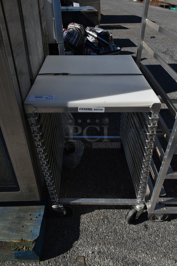 BRAND NEW! Channel 567/P Metal Commercial Pan Transport Rack on Commercial Casters. 