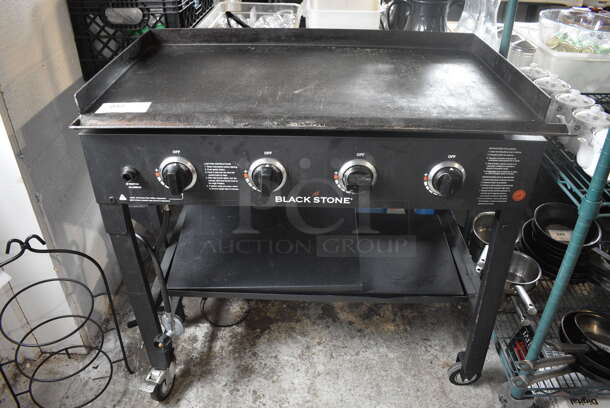 Blackstone Metal Commercial Propane Gas Powered Transport Catering Flat Top Griddle on Commercial Casters. 43x22x37