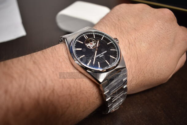 BRAND NEW IN BOX! Frederique Constant Highlife Automatic Black Dial Open Heart w/ Extra Strap FC-310B4NH6B Watch - Image 3 of 9