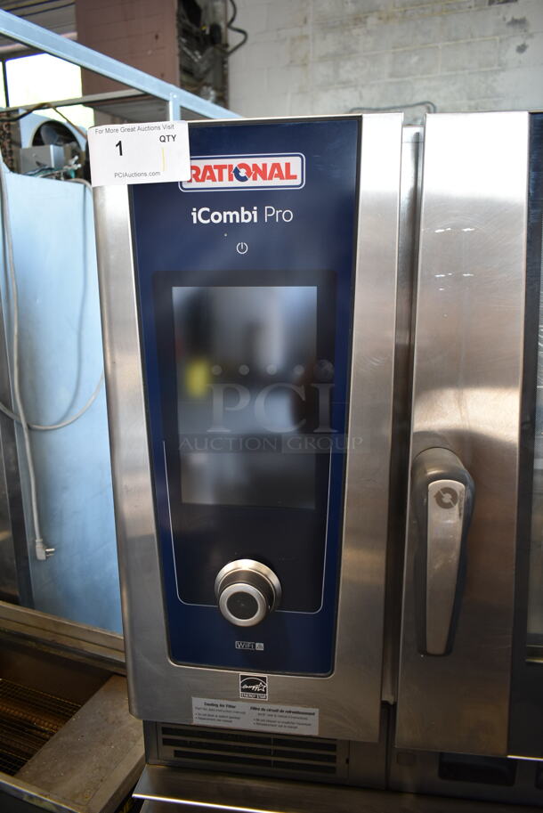 2 2020/2021 Rational LM100BE.A iCombi Pro Stainless Steel Commercial Electric Powered Combi Convection Ovens w/ View Through Doors and Metal Oven Rack on Commercial Casters. 208/240 Volts. 2 Times Your Bid! - Image 4 of 12