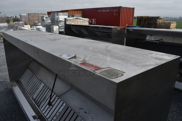 10.5' Stainless Steel Commercial Return Air Grease Hood w/ Filters. 126x54x27 - Image 5 of 5