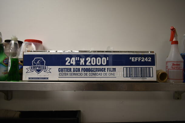 Stainless Steel Wall Mount Shelf w/ Contents. BUYER MUST REMOVE. (kitchen) - Image 5 of 6