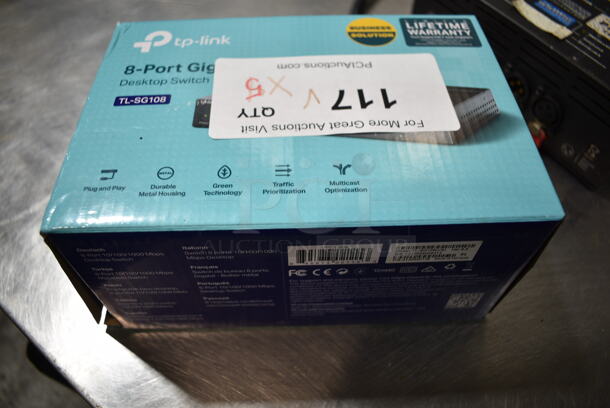 5 Various Items Including Polycom Office Telephone, TP Link 8 Port  Desktop Switch, Elation DP-416 Unit, APC Uninterruptible Power Supply. 5 Times Your Bid! - Image 5 of 10