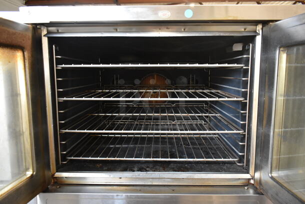 2 Blodgett Zephaire-200-G Stainless Steel Commercial Natural Gas Powered Full Size Convection Ovens w/ View Through Doors, Metal Oven Racks and Thermostatic Controls on Commercial Casters. 60,000 BTU. 2 Times Your Bid! - Image 7 of 9