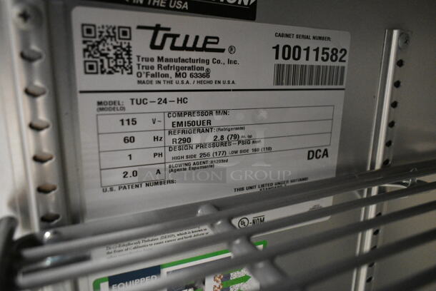 BRAND NEW! 2020 True TUC-24-HC ENERGY STAR Stainless Steel Commercial Single Door Undercounter Cooler. 115 Volts, 1 Phase. Tested and Working! - Image 6 of 6
