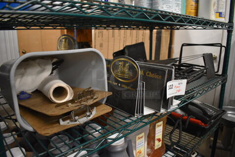 ALL ONE MONEY! Tier Lot of Various Paper Products Including Clipboards and Racks